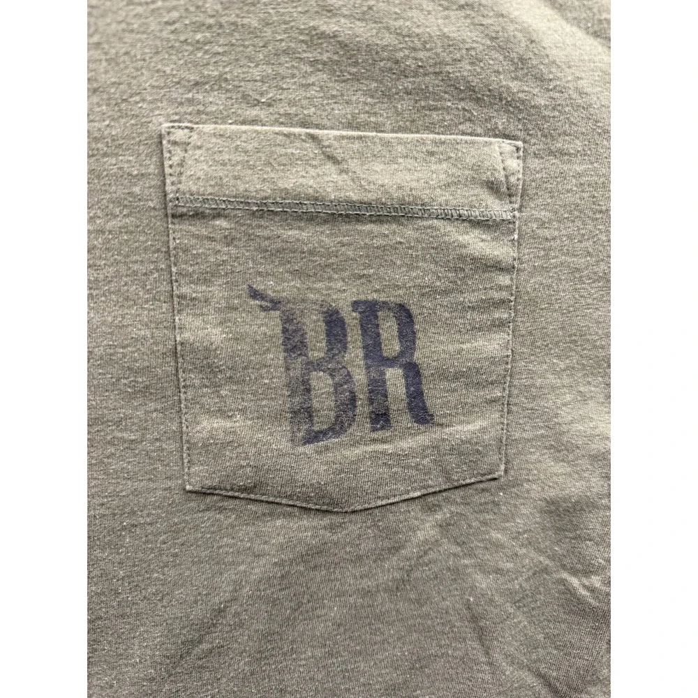 Banana‎ Republic Pocket T-Shirt Mens Green High Flying Airplane Graphic Small